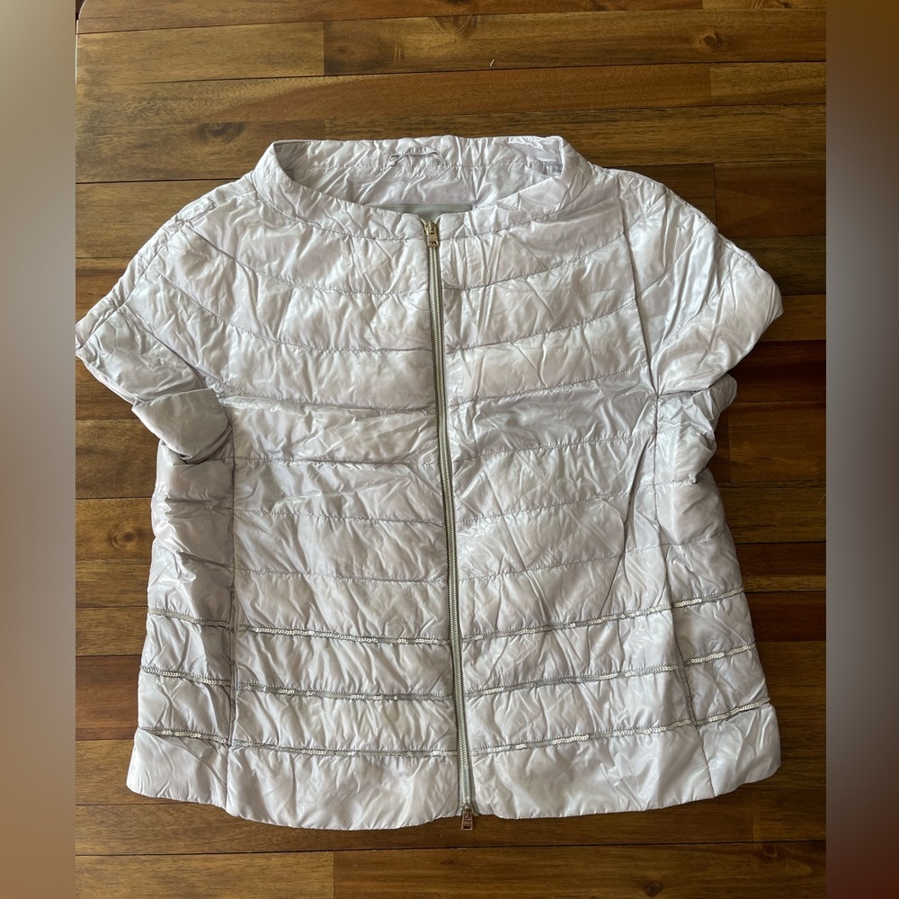 HERNO sequinned puffer gilet